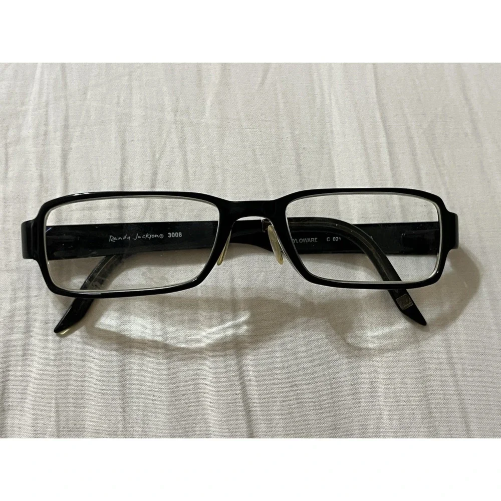 Randy Jackson Black Shiny Full Frame Zyloware 3008 Col. 021 55-19-145
